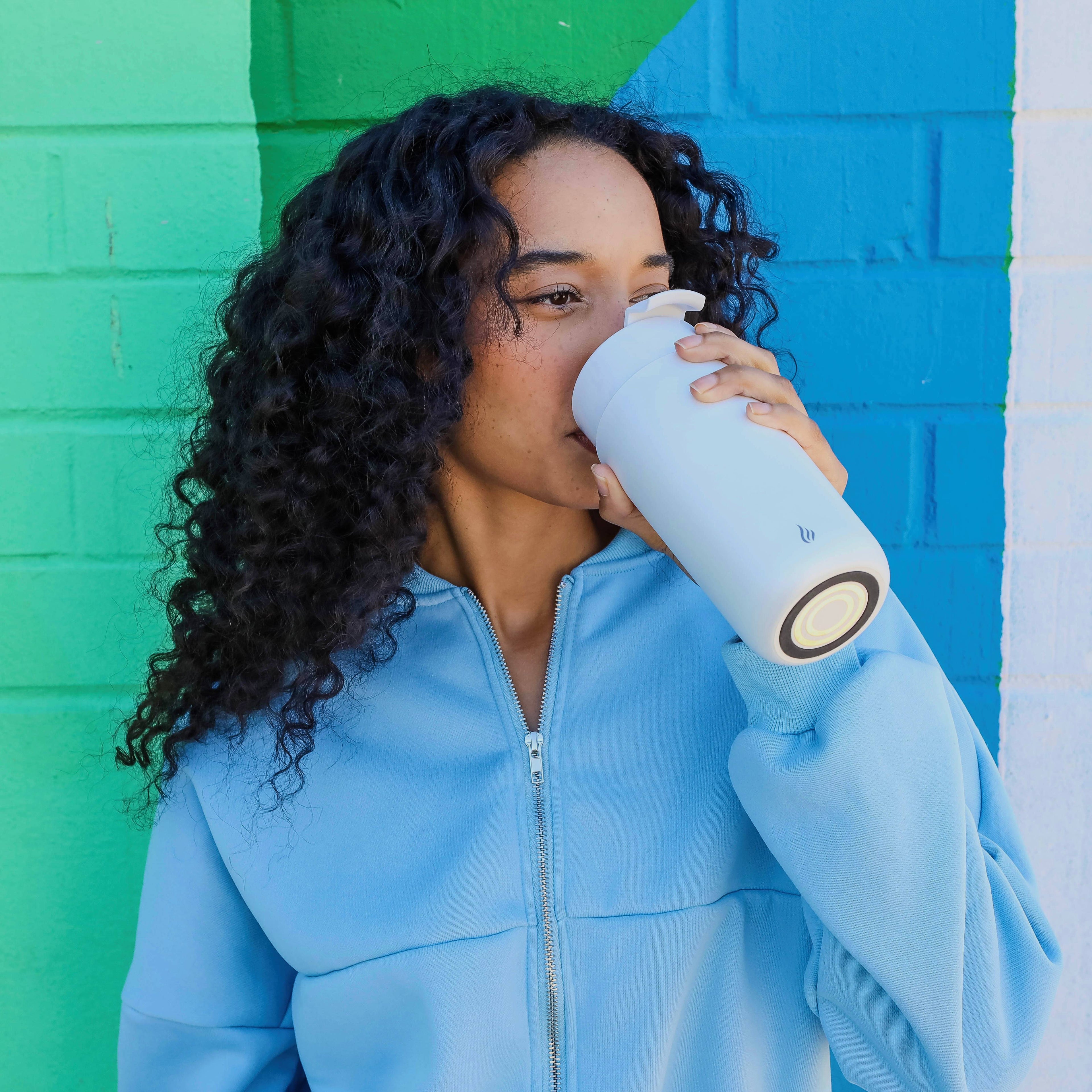 Drinking out of the Ciups GoMug 