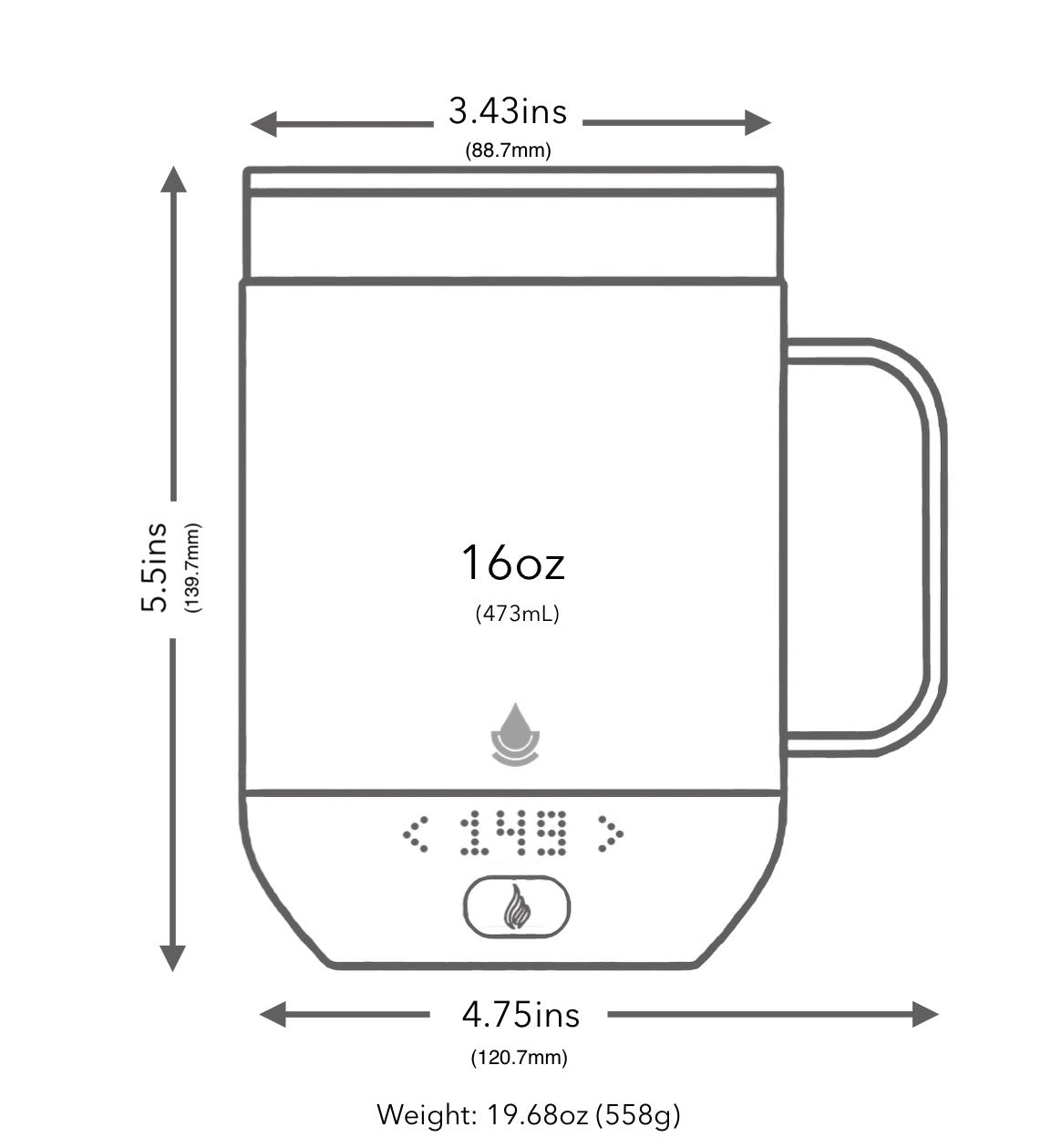 Ciups Mug Dimensions 